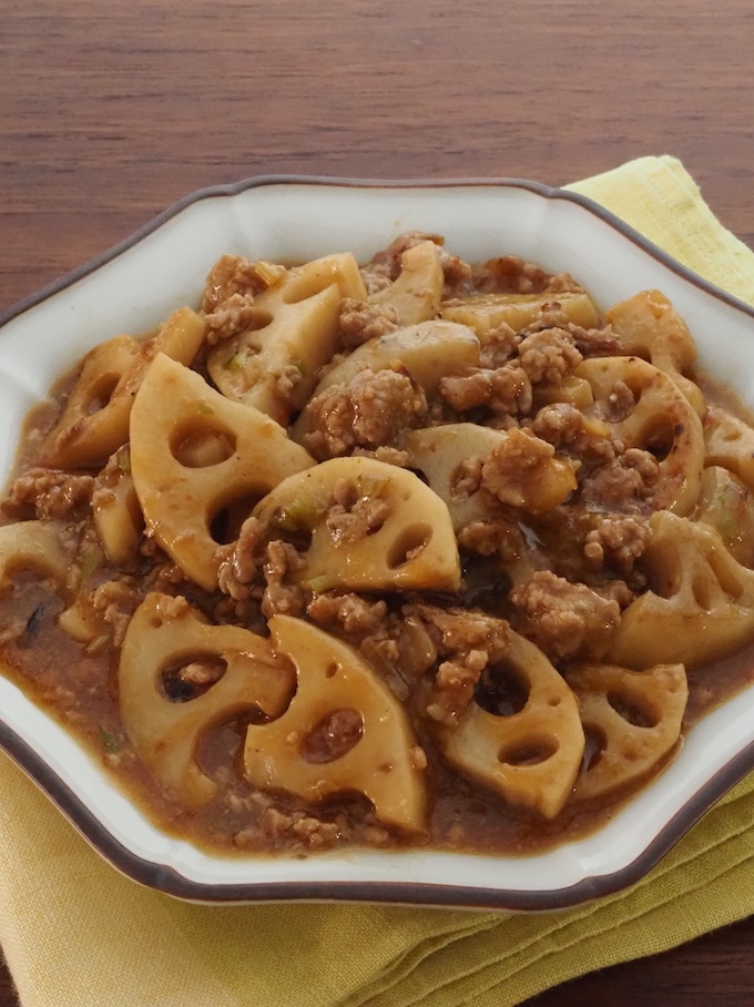 シャキシャキ麻婆れんこん