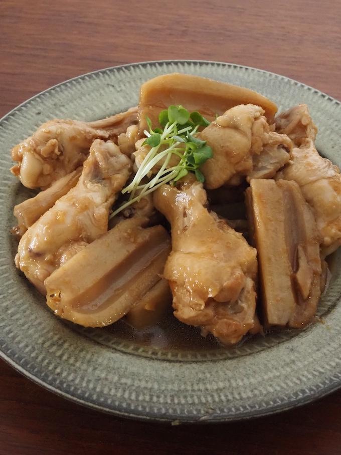 手羽とれんこんのポン酢煮
