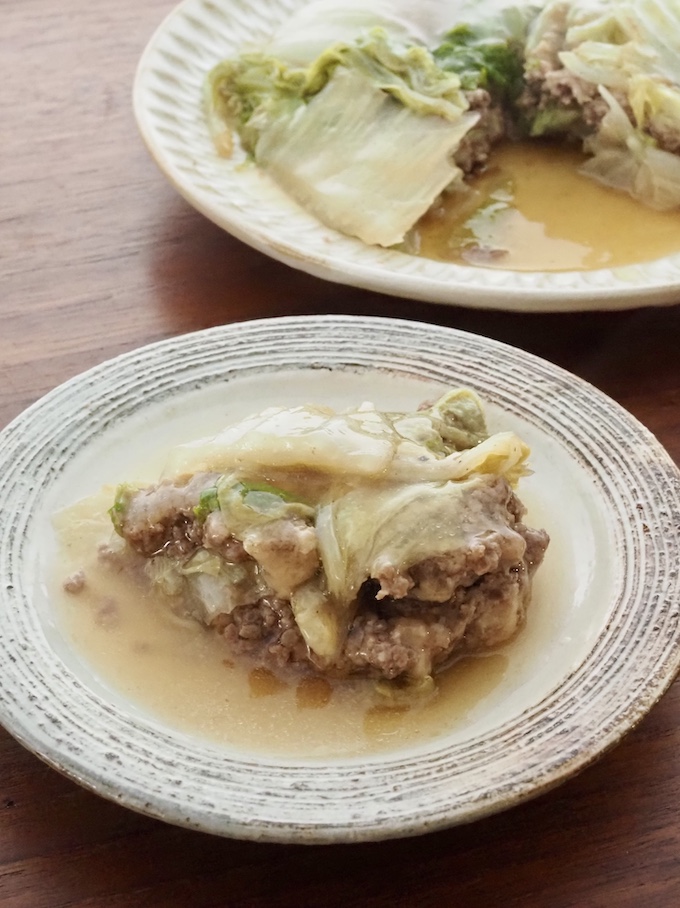 白菜とひき肉の和風ミルフィーユ煮