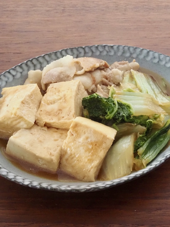 白菜たっぷり肉豆腐