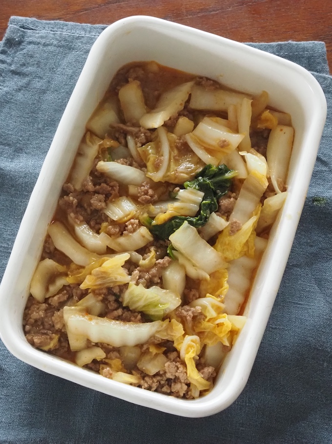 【作りおき】白菜のそぼろ煮